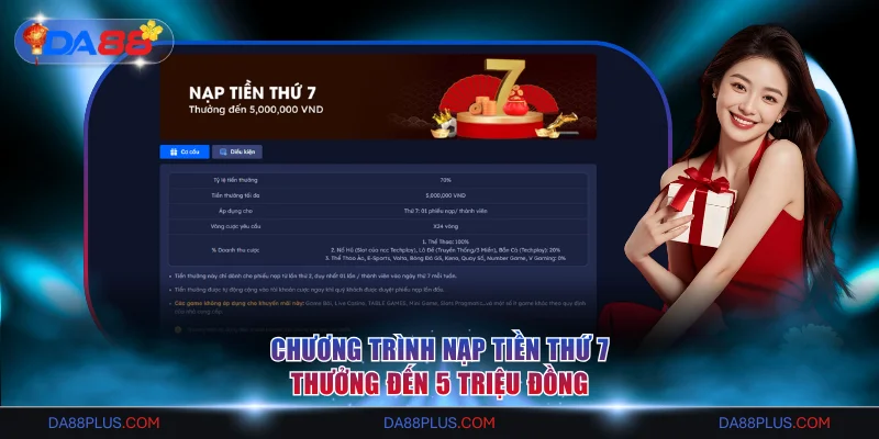 Chương trình nạp tiền thứ 7 thưởng đến 5 triệu đồng