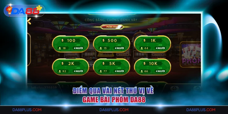 Điểm qua vài nét thú vị về game bài Phỏm DA88
