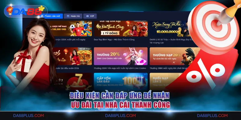 Điều kiện cần đáp ứng để nhận ưu đãi tại nhà cái thành công