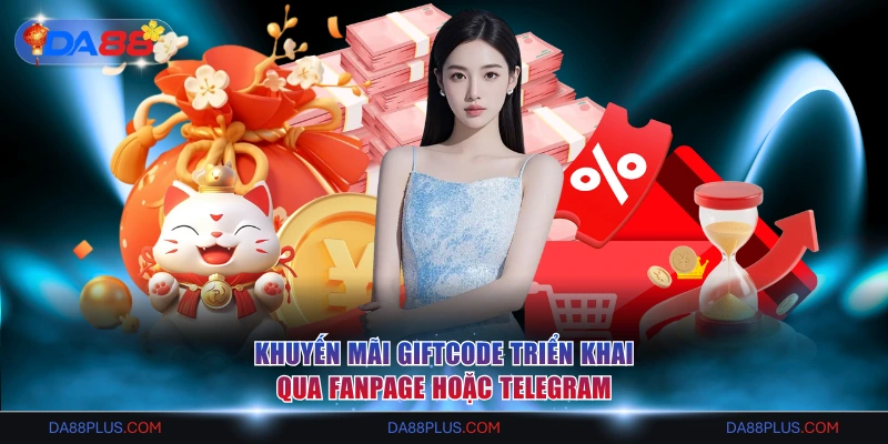 Khuyến mãi giftcode triển khai qua Fanpage hoặc Telegram