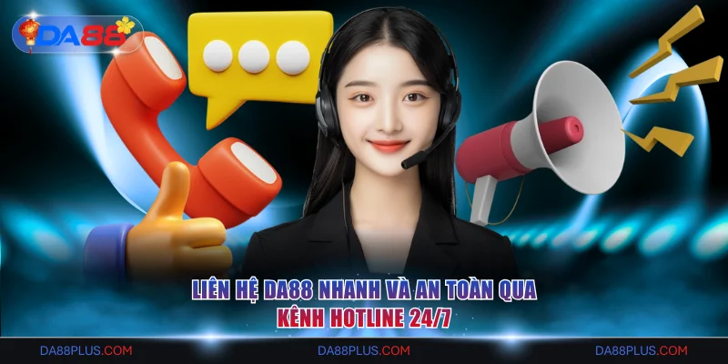 Liên hệ DA88 nhanh và an toàn qua kênh hotline 24/7