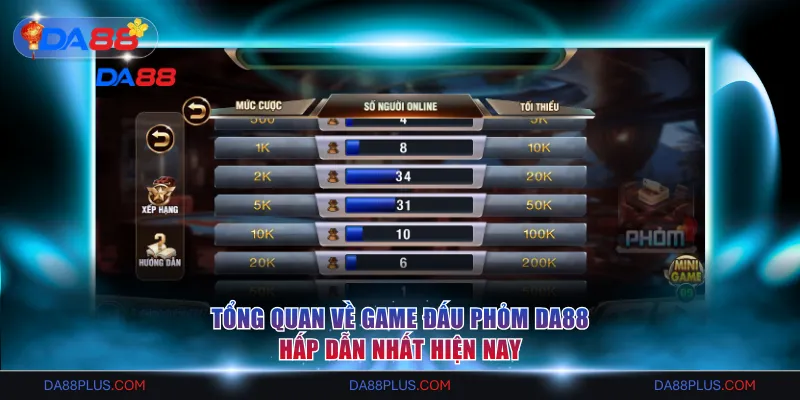Tổng quan về game đấu Phỏm DA88 hấp dẫn nhất hiện nay